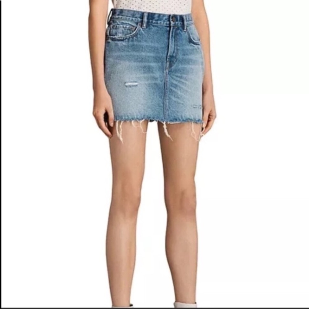 All Saints Betty denim skirt blue 2